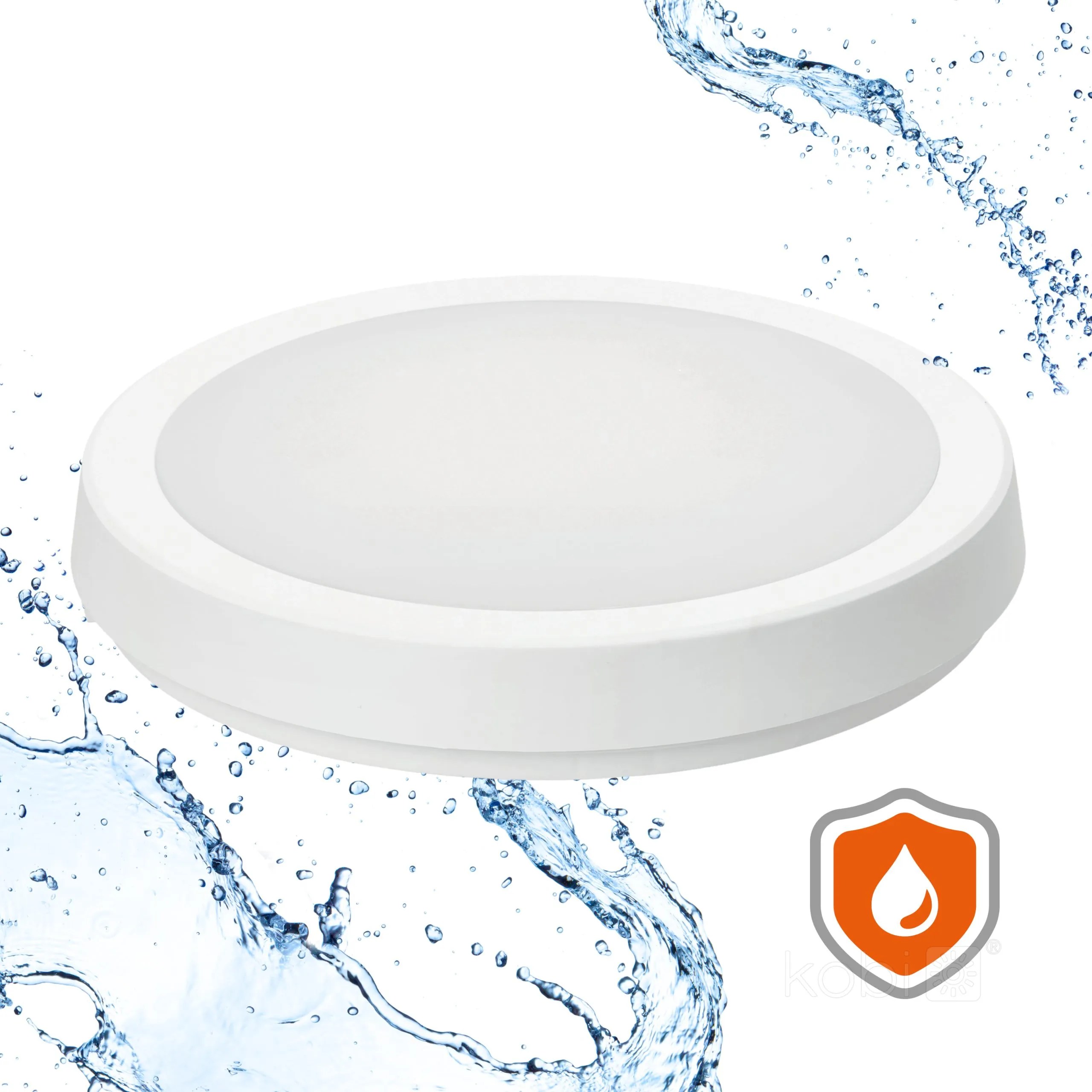 KOBI LED PLAF. OKR. “NAIROS” BIJELA 24W, 3CCT, 2520lm, IP65, fi 300mm