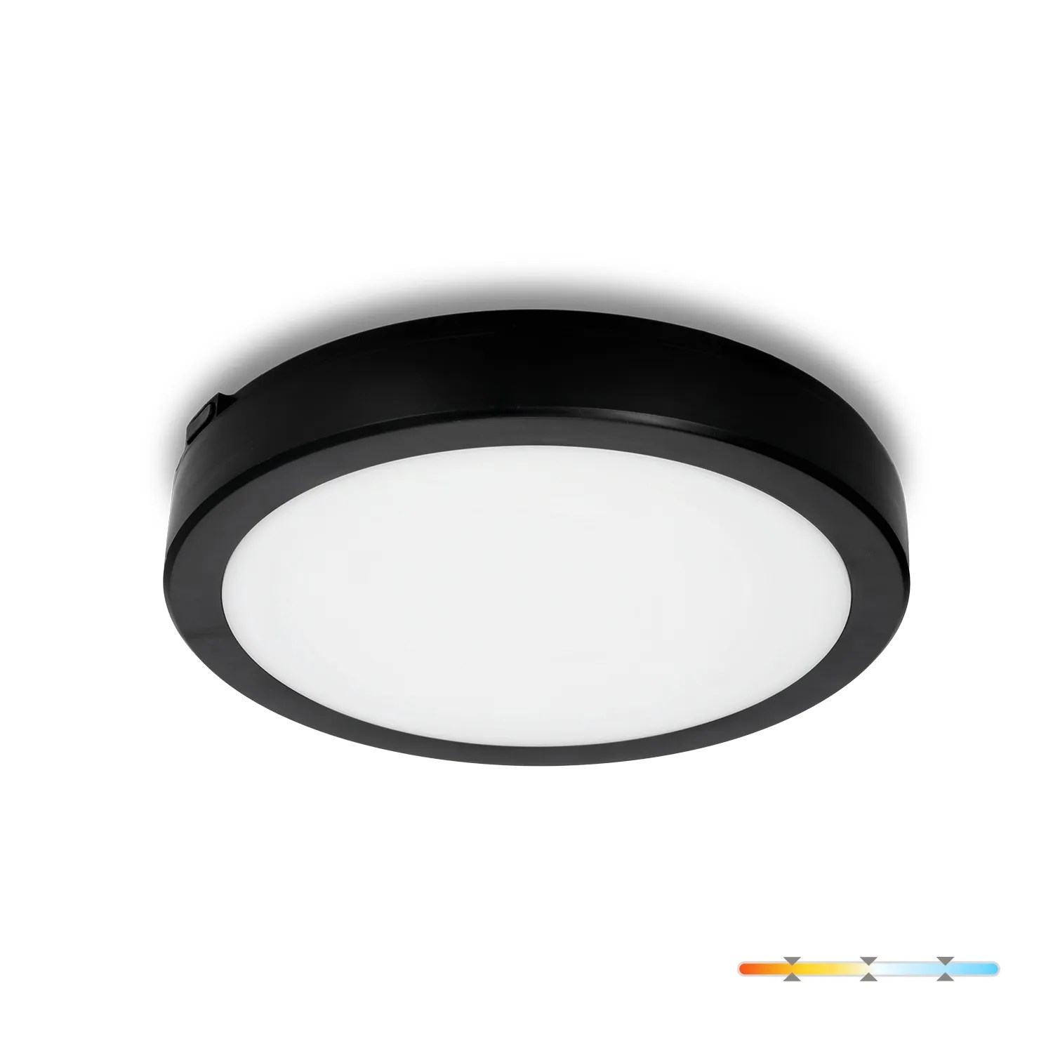 KOBI LED PLAF. OKR. “NAIROS” CRNA 24W, 3CCT, 2520lm, IP65, fi 300mm