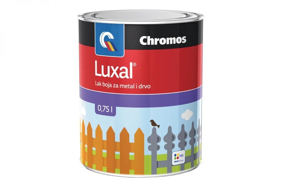 Pokrivni lak za metal i drvo Luxal 0,75 L – svjetlo žuti