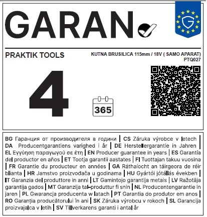 Aku kutna brusilica – PTQ027 – Praktik