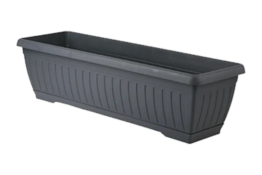 Žardinjera Jadran sedef crna – 60 cm