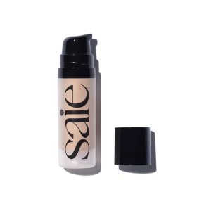 Saie Glowy Super Gel Lightweight Illuminator – Travel Size Luminizer and Makeup Primer for Glowing Skin – Enriched with Vitamin C + Hydrating Squalane Oil – Warmglow (0.5 oz)