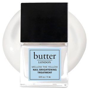 butter LONDON Nail Strengthener for Damaged Nails, Mellow the Yellow – Nail Hardener & Strengthener Polish Exfoliates, Brightens & Rejuvenates Yellow & Dry Nail Beds & Roots – Nail Care Products