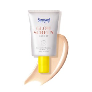Supergoop! Glowscreen SPF 40, Sunrise (Champagne Glow) – 20 mL – Glowy Primer + Broad Spectrum Tinted Sunscreen – Helps Filter Blue Light – Hydration – Hyaluronic Acid & Vitamin B5
