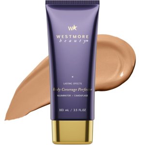 Westmore Beauty Body Coverage Perfector โ Waterproof Leg & Body Makeup – Tattoo Cover Up Makeup – 3.5 Oz (Natural Radiance)