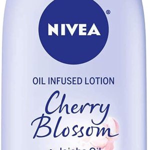 NIVEA Cherry Blossom and Jojoba Oil Infused Lotion, Moisturizing Body Lotion for Dry Skin, 16.9 Fl Oz Pump Bottle