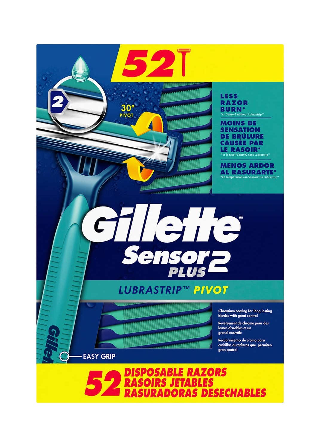 Gillette Sensor2 Plus Disposable Razor (52 Pack) Gillette Sensor2 Plus Disposable Razor (52 Pack)