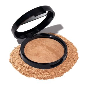 LAURA GELLER NEW YORK Award-Winning Baked Balance-n-Brighten Color Correcting Powder Foundation – Golden Medium – Buildable Light to Medium Coverage – Demi-Matte Natural Finish