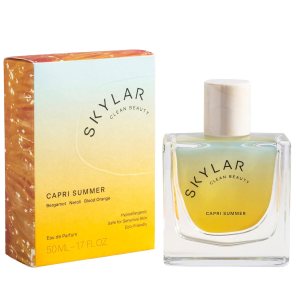 Skylar Capri Summer Eau de Parfum – Hypoallergenic & Clean Perfume for Women & Men, Vegan & Safe for Sensitive Skin – Fruity Citrus Perfume, Bergamot, Neroli & Blood Orange – 50mL /1.7 Fl oz
