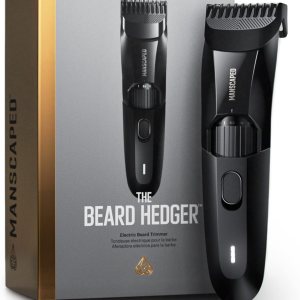 MANSCAPED® The Beard Hedger® Premium Men’s Beard Trimmer, 20 Length Adjustable Blade Wheel, Stainless Steel T-Blade for Precision Facial Hair Trimming, Cordless Waterproof Wet/Dry Clipper