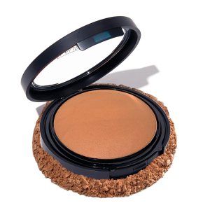 LAURA GELLER NEW YORK Baked Double Take Powder Foundation – Deep – Buildable Medium to Full Coverage – Matte Finish