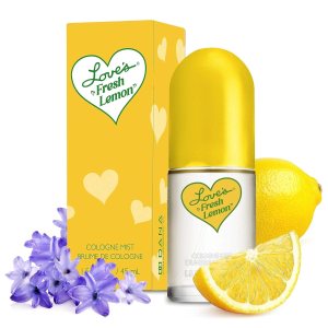 Dana Love’s Fresh Lemon Cologne Mist 1.5 Fl. Oz. Invigorating and Uplifting Lemon Scented Body Mist for Women, Classic Fragrance for Everyday Freshness