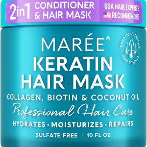 MAREE Hair Mask for Damaged Hair – Keratin Treatment Conditioner – Extremely Deep Conditioning Mask, Hydrating & Repairing, Keratina Mascarilla Para el Cabello