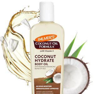 Palmer’s Coconut Oil Formula Body Oil, Body Moisturizer with Green Coffee Extract, Bath Oil for Dry Skin, 8.5 Ounces (Pour Cap)