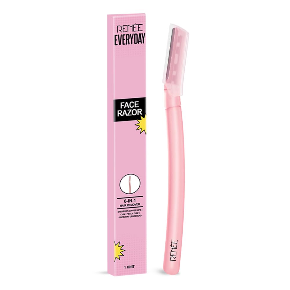 RENEE Everyday Face Razor, For Painless Facial Hair Removal, For Eyebrows, Upper Lip, Forehead & Chin, Suitable For All Skin Types, Compact, And Travel-Friendly For Effortless Grooming (Pack of 1) RENEE Everyday Face Razor, For Painless Facial Hair Removal, For Eyebrows, Upper Lip, Forehead & Chin, Suitable For All Skin Types, Compact, And Travel-Friendly For Effortless Grooming (Pack of 1)