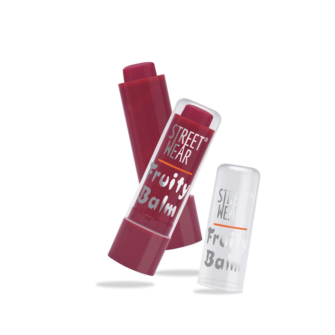 STREET WEAR Fruity Balm -Cherry Crush (Red/Maroon) – 4.2 gms -Healthy hydration for Dry and Chapped lips, Daily Skincare, Non-greasy, ,Sheer Tint Lip Balm, Enriched wth Antioxidants and Vitamin E, Lip balm with SPF 15 STREET WEAR Fruity Balm -Cherry Crush (Red/Maroon) – 4.2 gms -Healthy hydration for Dry and Chapped lips, Daily Skincare, Non-greasy, ,Sheer Tint Lip Balm, Enriched wth Antioxidants and Vitamin E, Lip balm with SPF 15