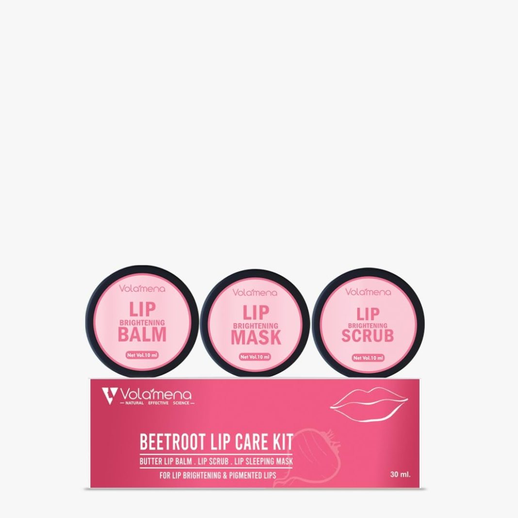 Volamena Organics 3 in 1 Beetroot Lip Care Kit – Lip Balm+Lip mask+Lip Scrub, 30 ml Volamena Organics 3 in 1 Beetroot Lip Care Kit – Lip Balm+Lip mask+Lip Scrub, 30 ml
