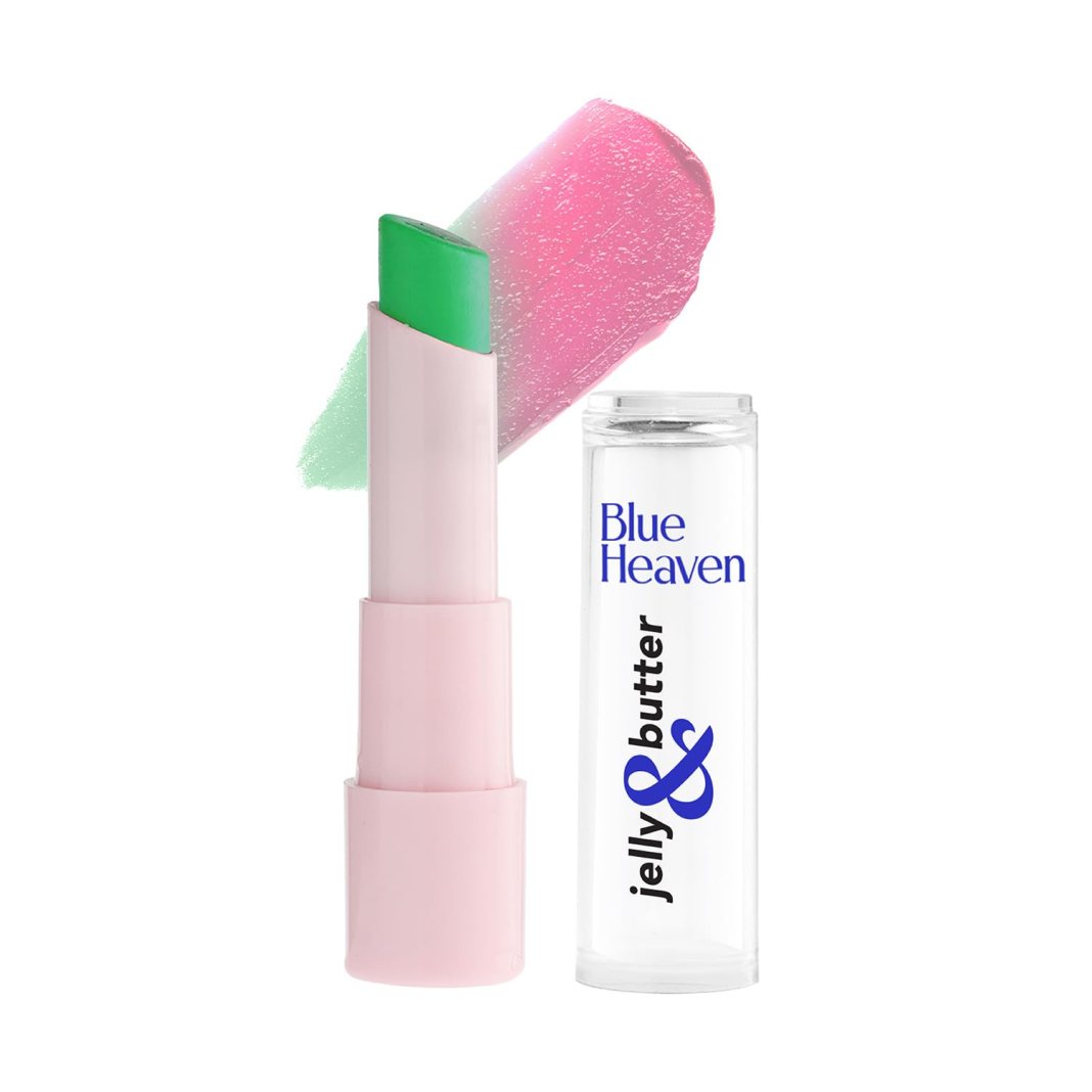 Blue Heaven Jelly & Butter PH based Lip Balm infused with Jojoba Oil, Shea Butter + Vitamin E, Treats Dry & Chapped Lips, Green Witch, 3g Blue Heaven Jelly & Butter PH based Lip Balm infused with Jojoba Oil, Shea Butter + Vitamin E, Treats Dry & Chapped Lips, Green Witch, 3g