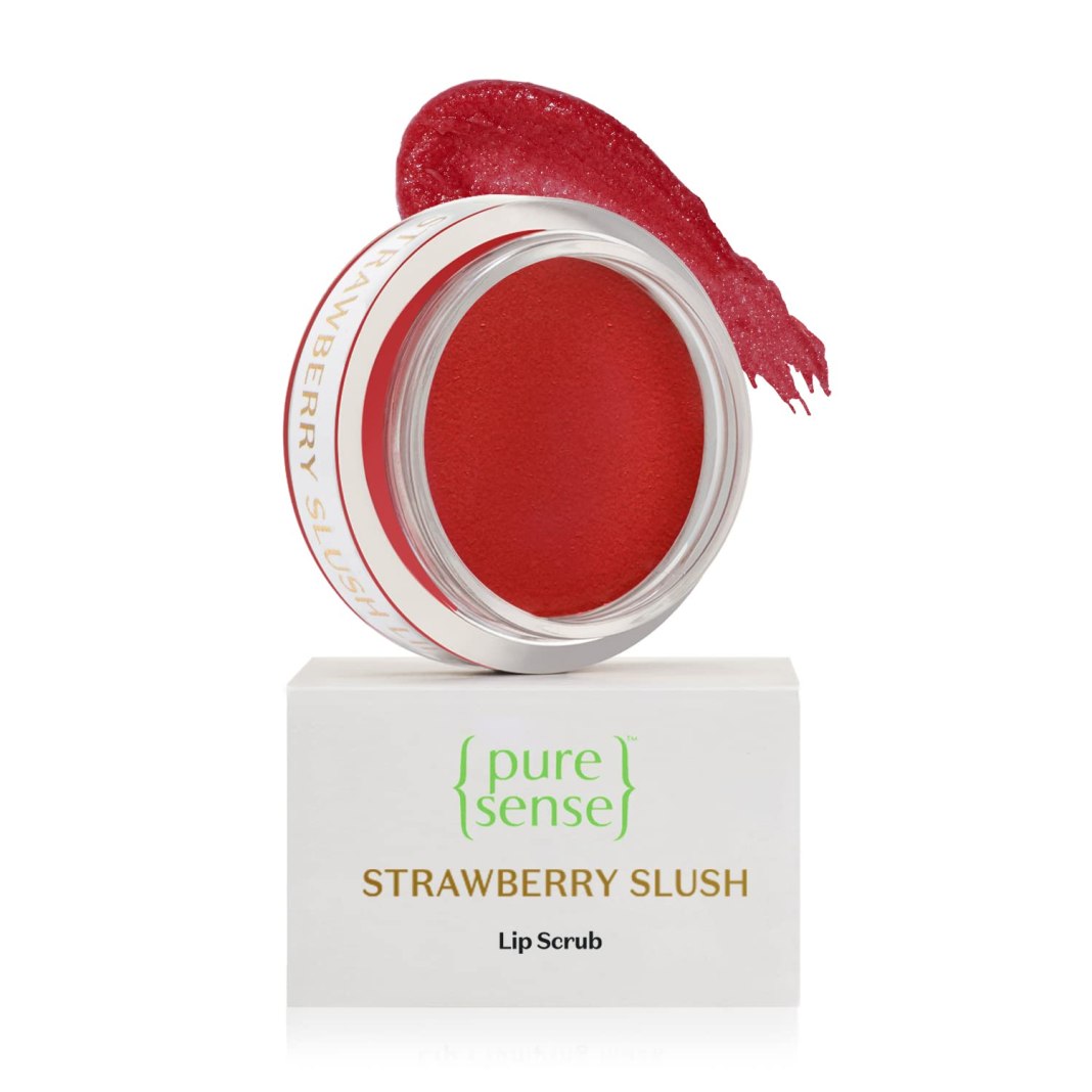 PureSense Strawberry Slush Lip Plumping Mask for Sensitive, Dry, Chapped & Pigmented Lips with Coffee Oil | Vitamin A & E | Shea Butter | Almond & Olive Oil for Nourished & Moisturised Lips | 5g PureSense Strawberry Slush Lip Plumping Mask for Sensitive, Dry, Chapped & Pigmented Lips with Coffee Oil | Vitamin A & E | Shea Butter | Almond & Olive Oil for Nourished & Moisturised Lips | 5g