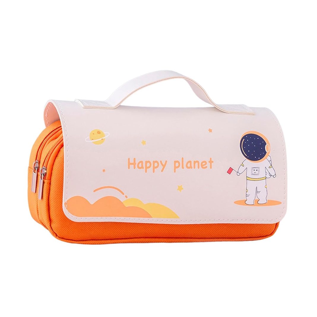 SAZ DEKOR Big Capacity Pencil Case Makeup Bags Cute Pencil Pouch for Boys Teens Adults Orange|Makeup Pouch Travel Toiletries Organizer Waterproof Pouch Makeup Organizer Bag for Women, Girls & Bride SAZ DEKOR Big Capacity Pencil Case Makeup Bags Cute Pencil Pouch for Boys Teens Adults Orange|Makeup Pouch Travel Toiletries Organizer Waterproof Pouch Makeup Organizer Bag for Women, Girls & Bride