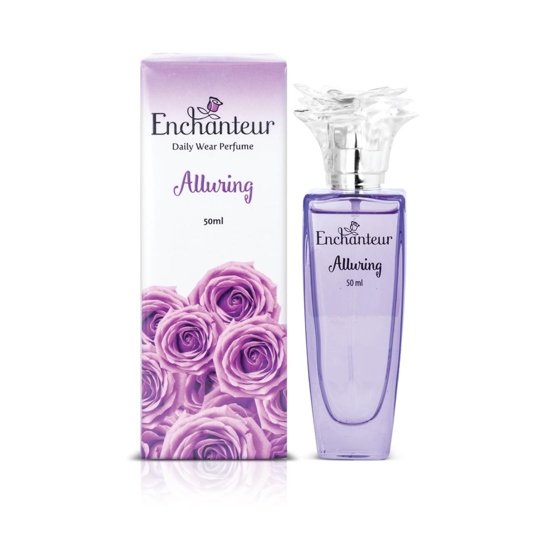 Enchanteur Alluring Perfume For Women, 50Ml – Rose, Liquid Enchanteur Alluring Perfume For Women, 50Ml – Rose, Liquid