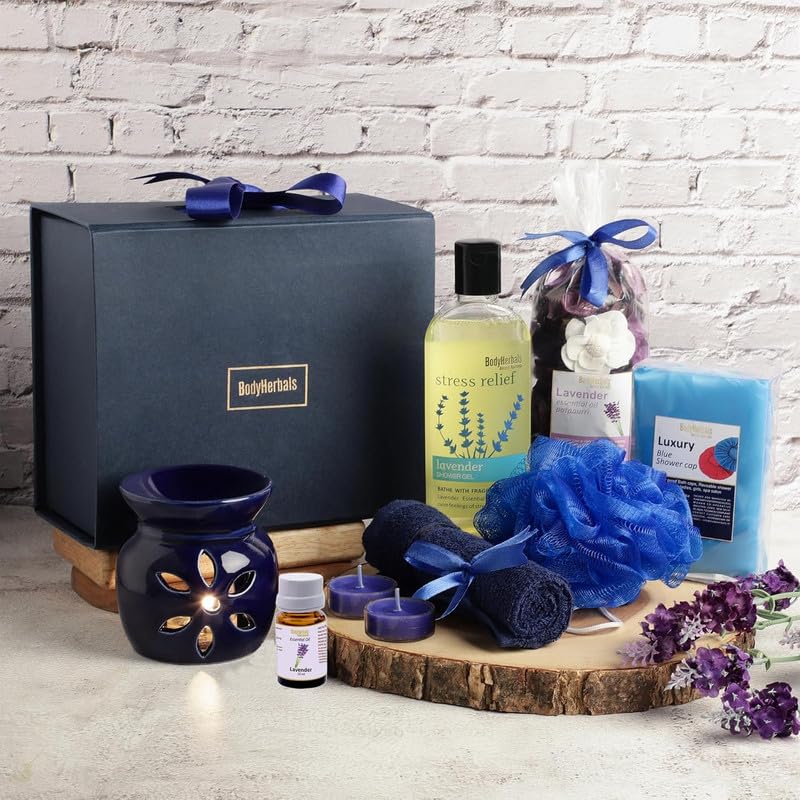 BodyHerbals Lavender Bath and Body Care Gift Set for Women and Men| Luxury Skin Care Kit with Spa Accessories | Gift Box Hamper For Couple| 8 Pcs| Luxury Gift for Birthdays, Anniversaries, Wedding and Special Celebrations| 100 % Vegan BodyHerbals Lavender Bath and Body Care Gift Set for Women and Men| Luxury Skin Care Kit with Spa Accessories | Gift Box Hamper For Couple| 8 Pcs| Luxury Gift for Birthdays, Anniversaries, Wedding and Special Celebrations| 100 % Vegan