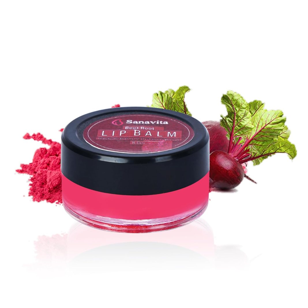 Sanavita Beetroot Lip Balm For Natural Pink Lips, Moisturizing, Hydrating, Repairing, 8Gm Sanavita Beetroot Lip Balm For Natural Pink Lips, Moisturizing, Hydrating, Repairing, 8Gm