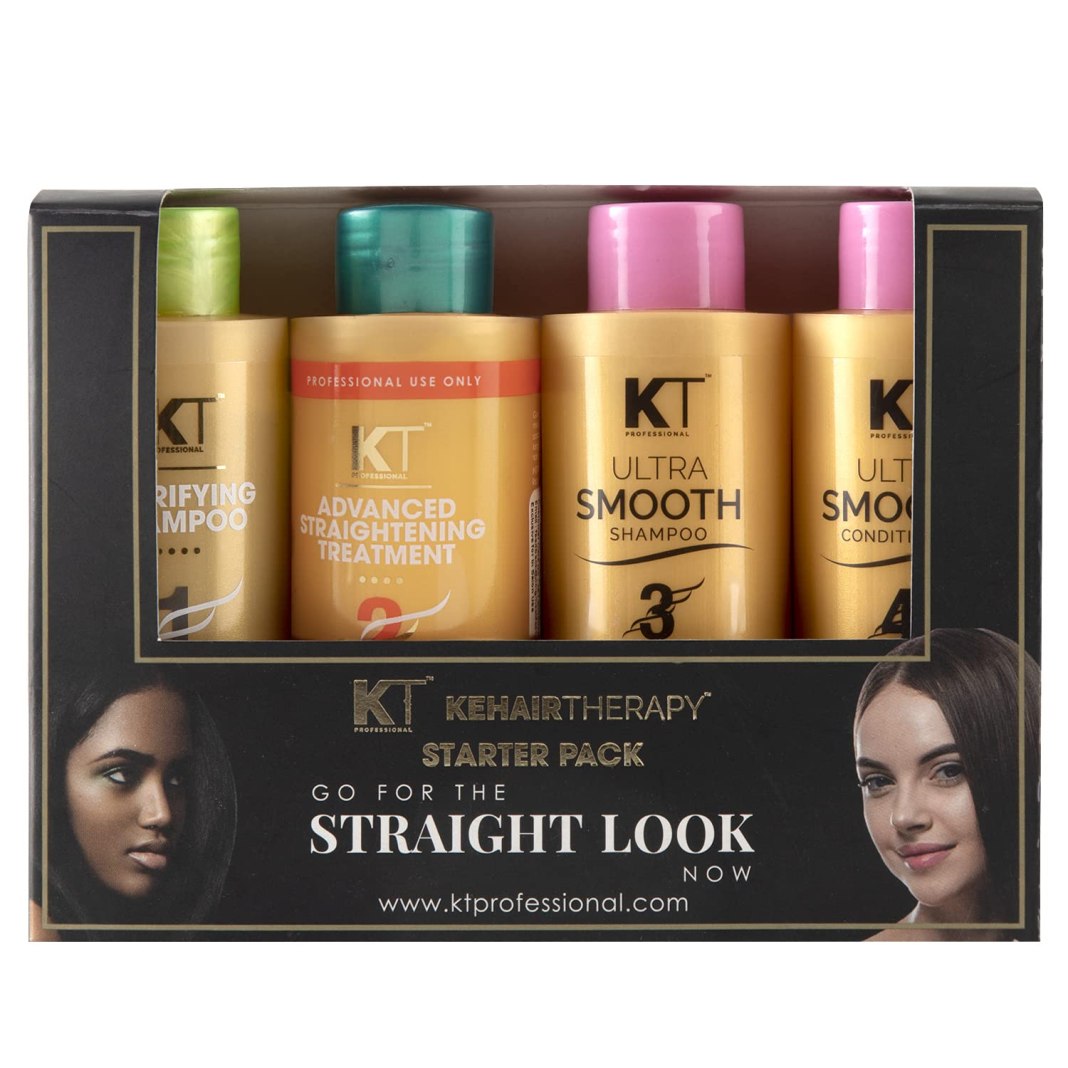 KEHAIRTHERAPY KT Professional Home Keratin Protein Advanced Straightening Starter Combo Kit For Straight Look & Damage Repair (480ml) KEHAIRTHERAPY KT Professional Home Keratin Protein Advanced Straightening Starter Combo Kit For Straight Look & Damage Repair (480ml)