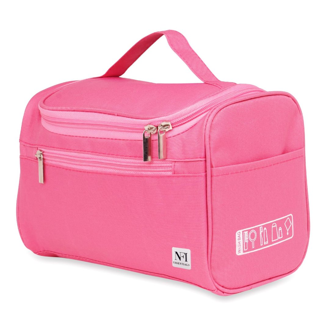 NFI essentials Multifunctional Travel Organiser, Cosmetic Bag with Hook for Travel, Makeup Organiser Storage, Cosmetic Pouch, Vanity Bag for Ladies Women Travelling Kit NFI essentials Multifunctional Travel Organiser, Cosmetic Bag with Hook for Travel, Makeup Organiser Storage, Cosmetic Pouch, Vanity Bag for Ladies Women Travelling Kit