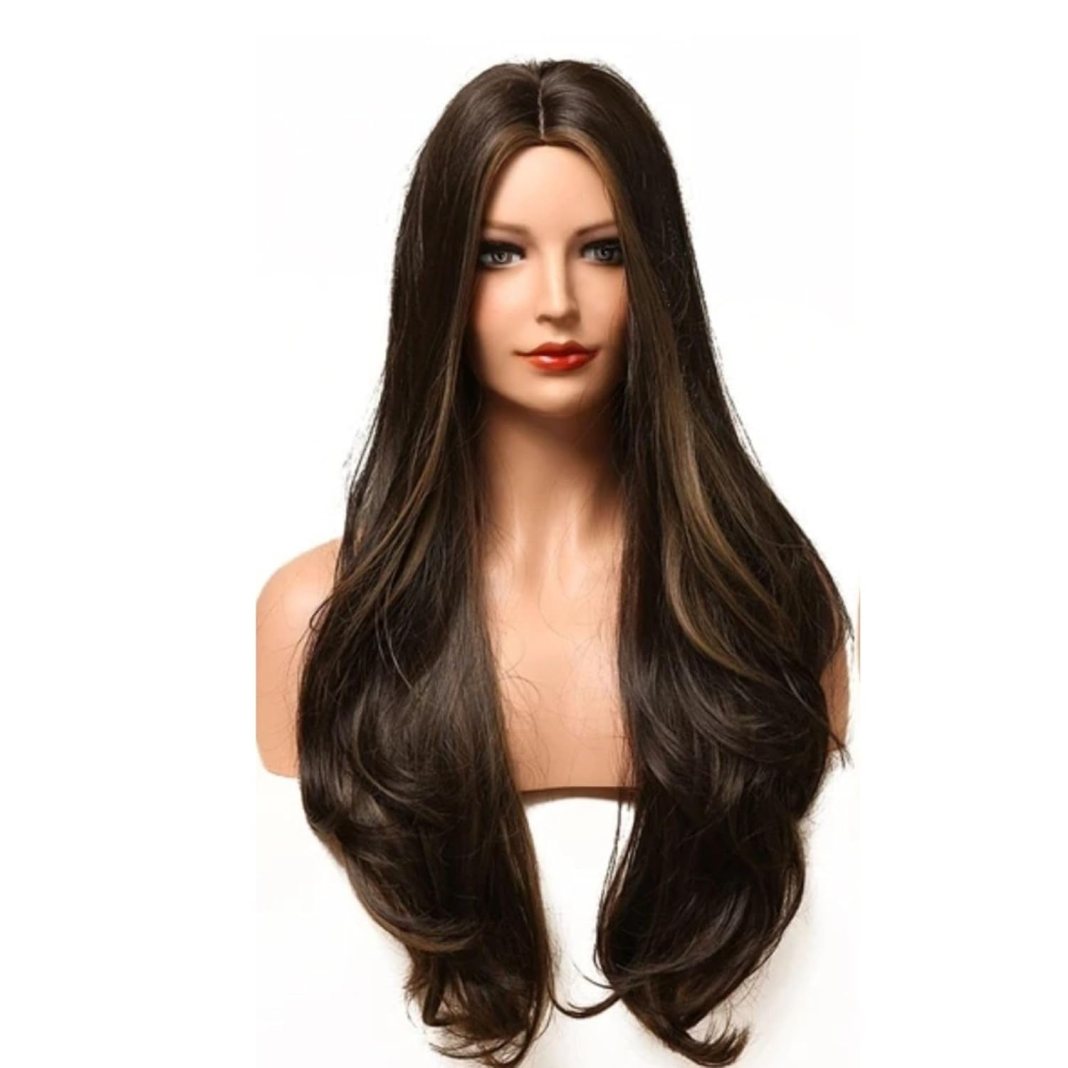 Tips and Tops Lace Front 100% Remy Human Hair Wig for Women & Girls | Heat Resistant with Centre Parting Wig | Natural Hair Wigs for Daily Party Use | 14 Inch to 26 Inch (Brown, 26 Inches, Wavy) Tips and Tops Lace Front 100% Remy Human Hair Wig for Women & Girls | Heat Resistant with Centre Parting Wig | Natural Hair Wigs for Daily Party Use | 14 Inch to 26 Inch (Brown, 26 Inches, Wavy)