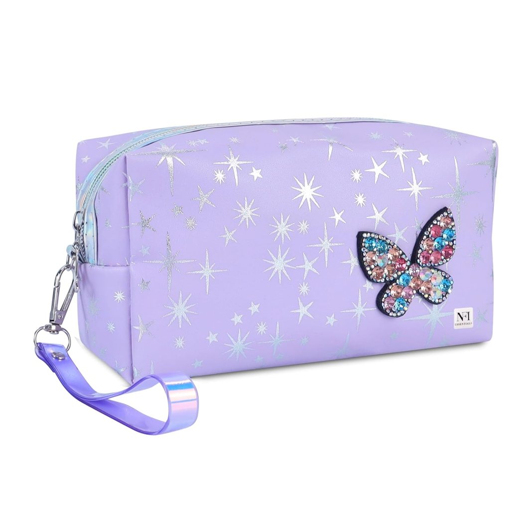 NFI essentials Makeup Pouch Cosmetic Pouch Vanity Case Jewellery Pouch Stationery Pencil Case Travel Organiser Travel Pouch Bag with Detachable Handle NFI essentials Makeup Pouch Cosmetic Pouch Vanity Case Jewellery Pouch Stationery Pencil Case Travel Organiser Travel Pouch Bag with Detachable Handle