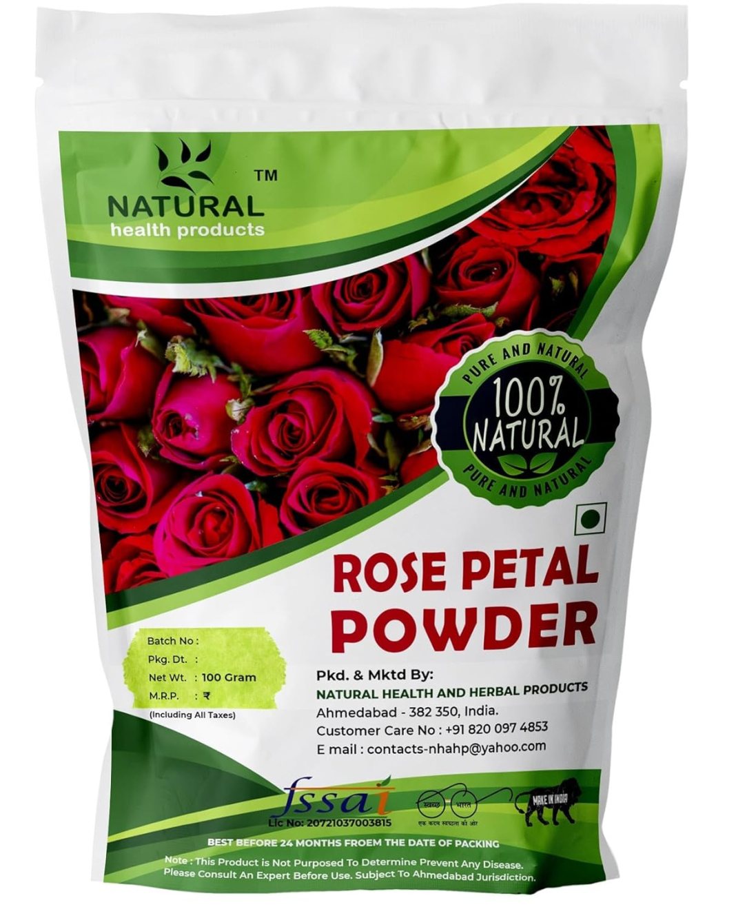 Natural health products Rose Petal Powder for Eating | Gulab | Face Pack | Skin Care | Skin Brightening | Hair Care | Juice | Drink | Baby Bath – 100Gram Natural health products Rose Petal Powder for Eating | Gulab | Face Pack | Skin Care | Skin Brightening | Hair Care | Juice | Drink | Baby Bath – 100Gram