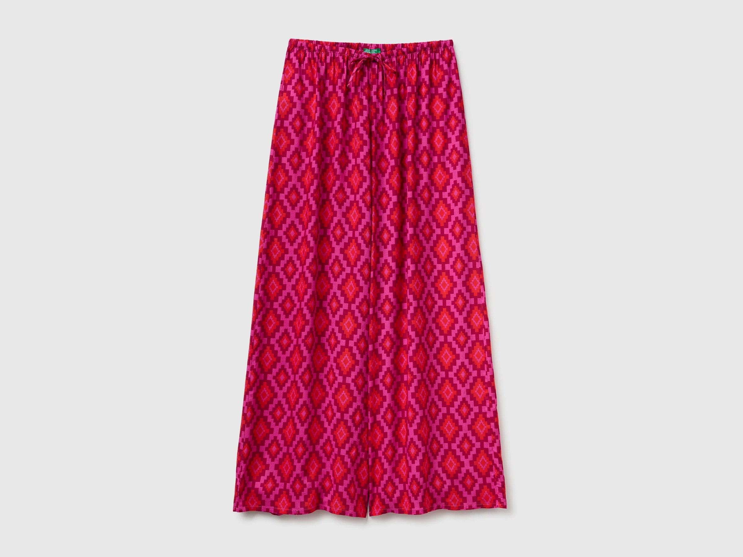 Pantalon à imprimé ethnique avec cordon de serrage Pantalon à imprimé ethnique avec cordon de serrage