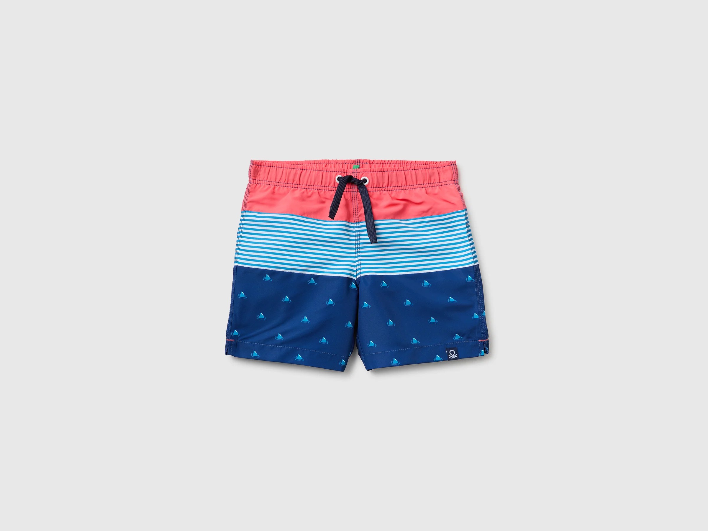Boxers de bain color block à motifs Boxers de bain color block à motifs