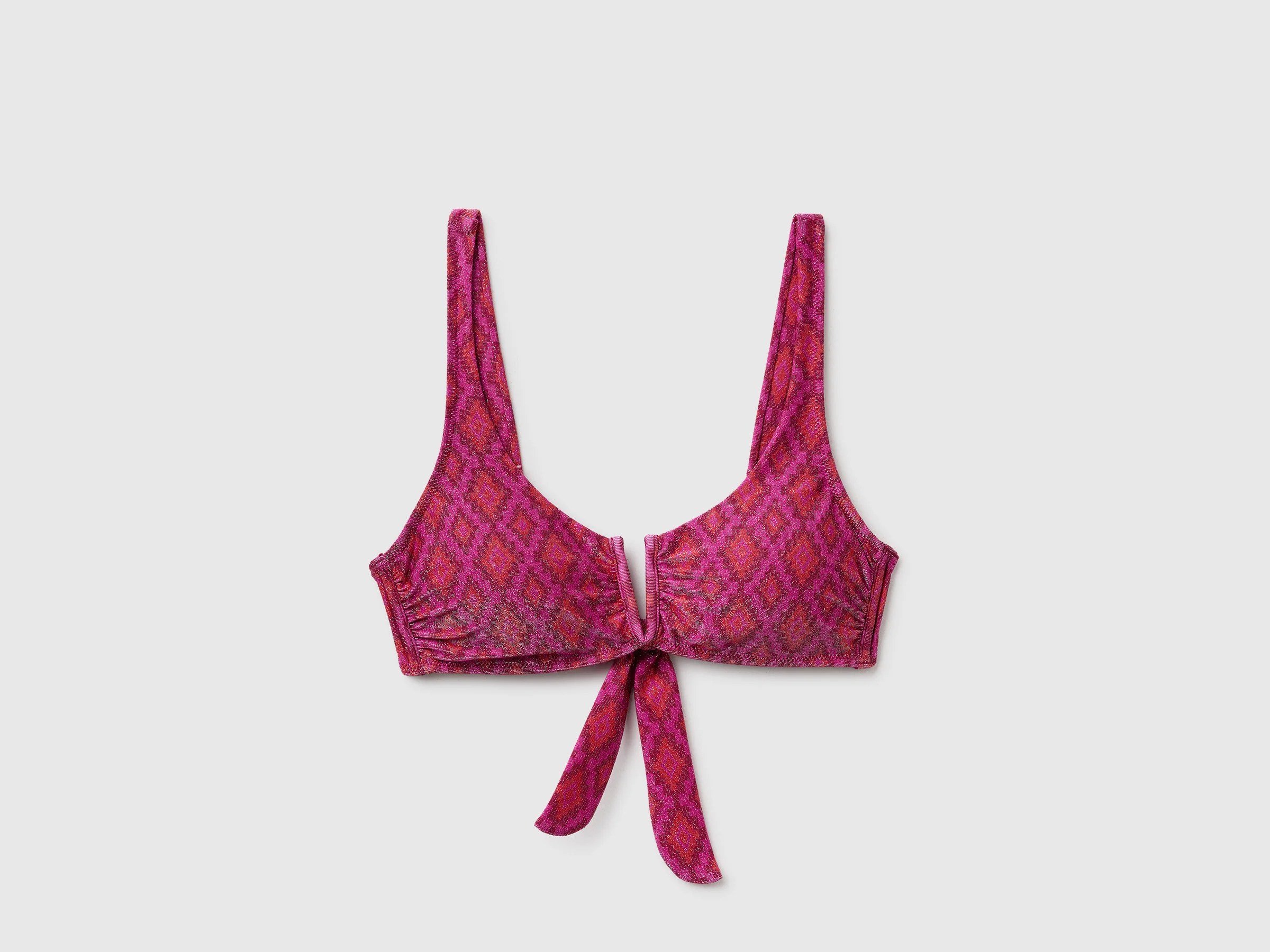 Soutien-gorge de bain à imprimé ethnique avec lurex Soutien-gorge de bain à imprimé ethnique avec lurex