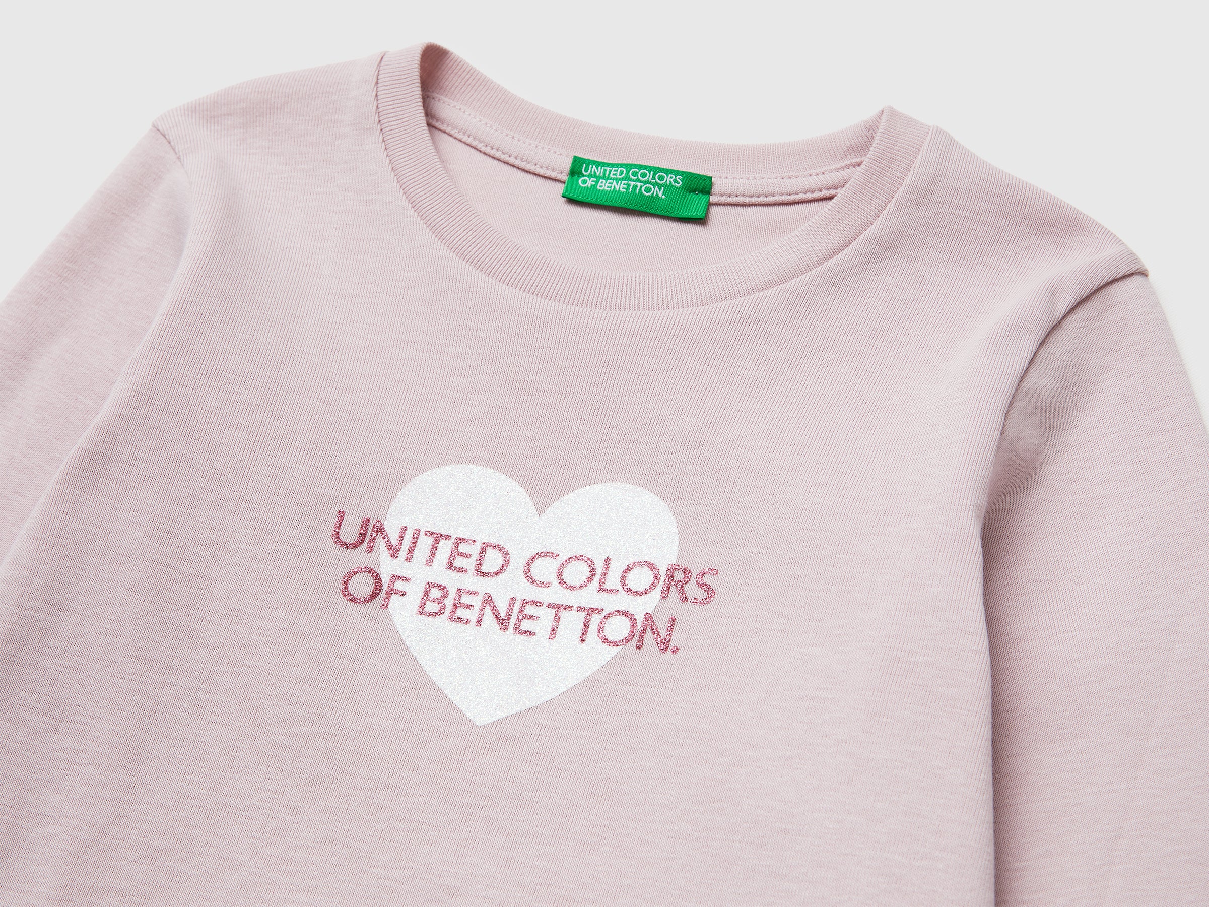 T-shirt en coton biologique à logo pailleté – Image 3