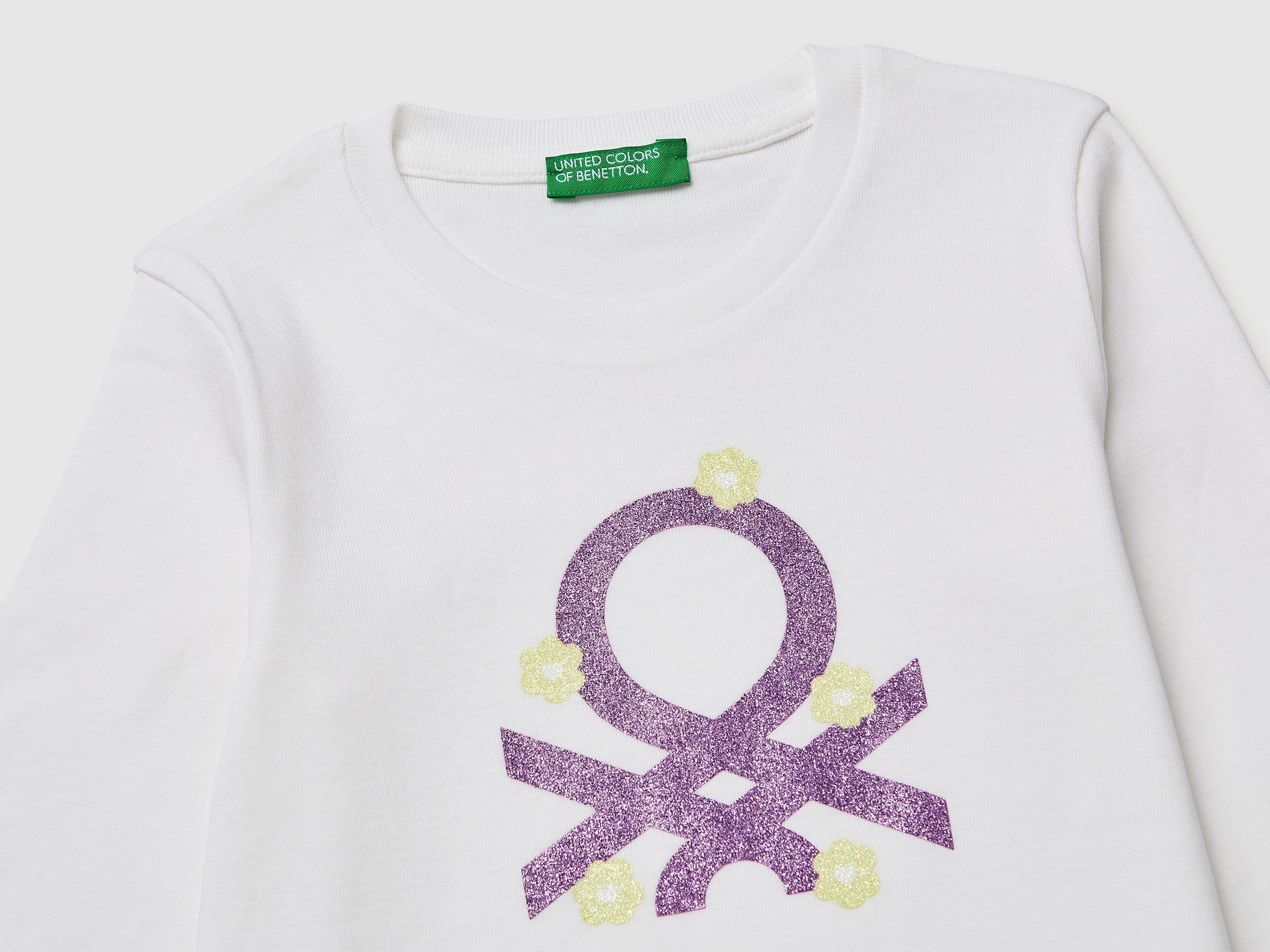 T-shirt en coton biologique à logo pailleté – Image 3