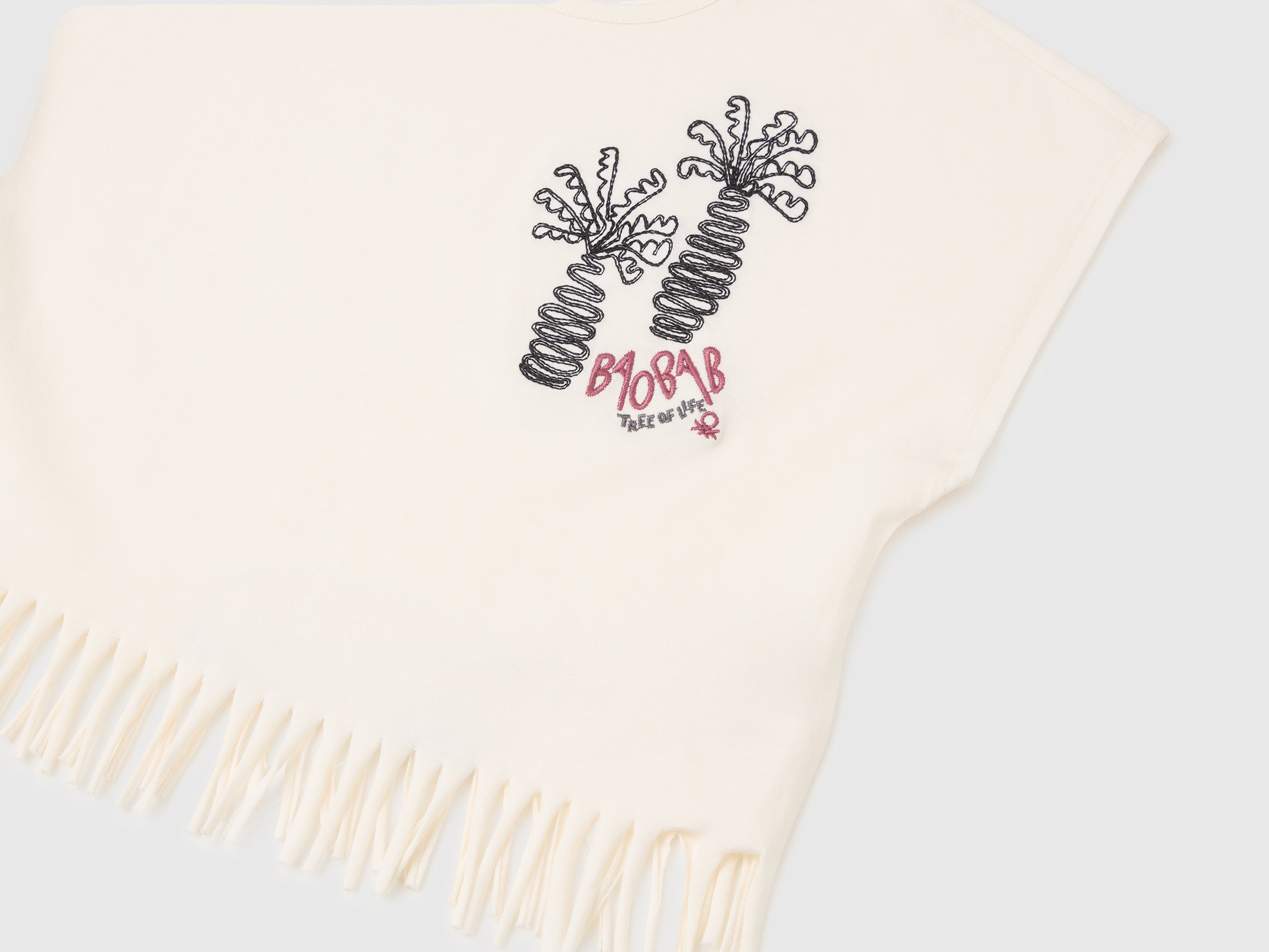 T-shirt à franges et broderie – Image 3