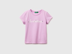 T-shirt à imprimé pailleté T-shirt à imprimé pailleté