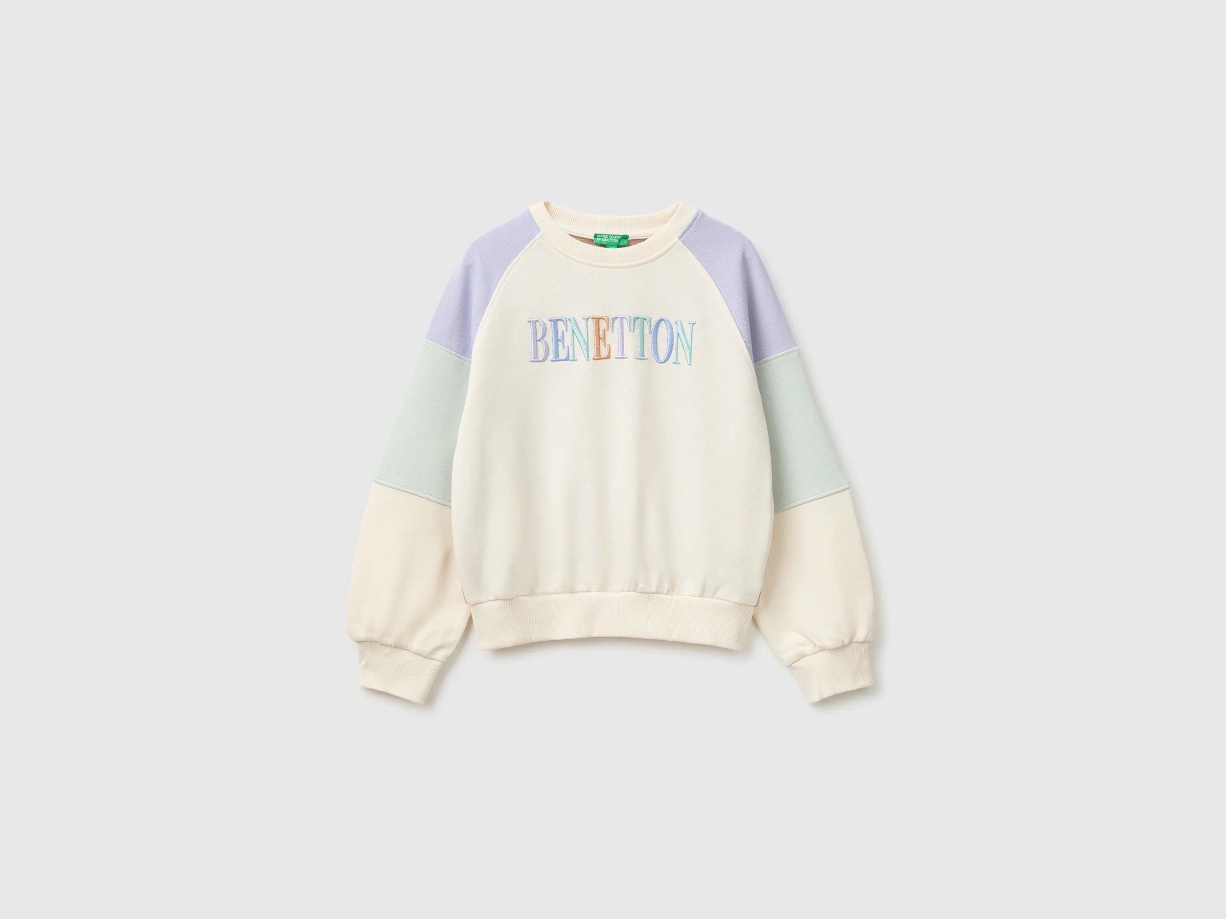 Sweat color block avec broderie Sweat color block avec broderie