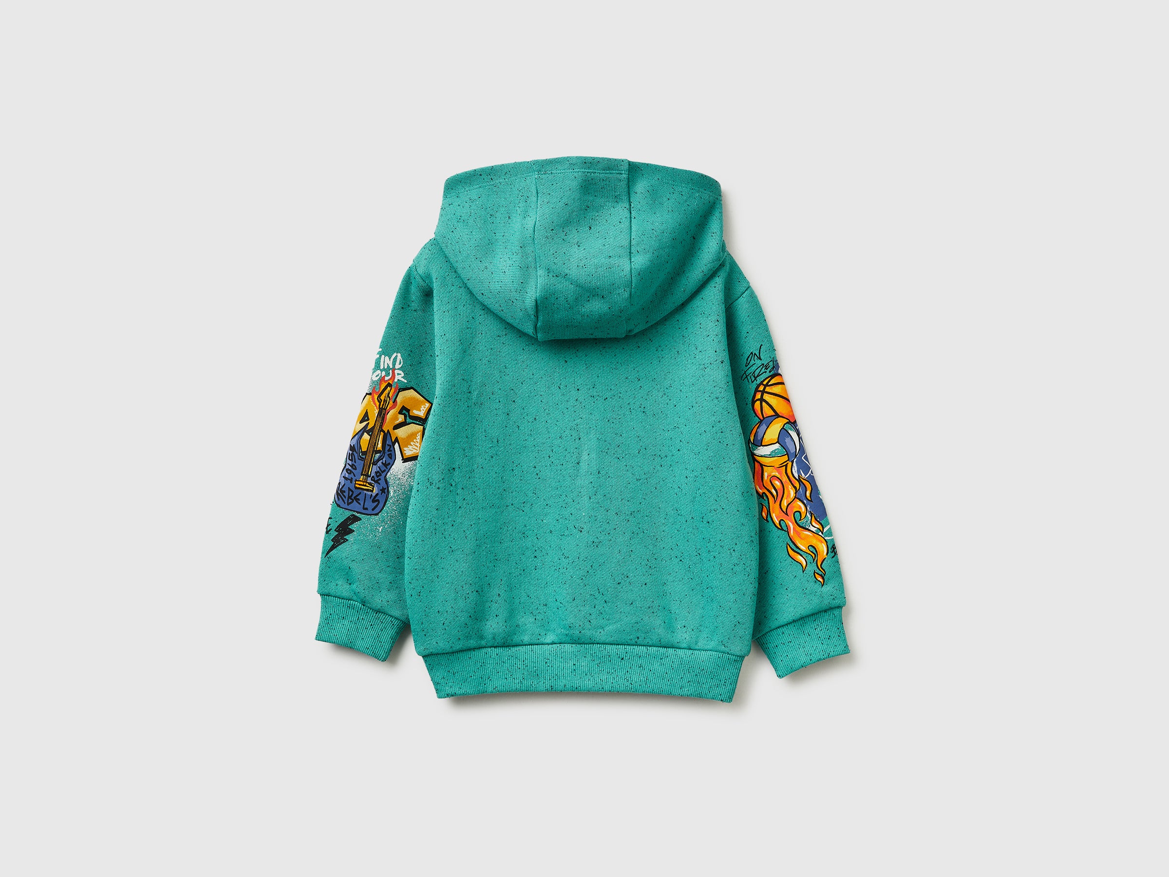 Sweat-shirt oversize à fermeture éclair et imprimés – Image 2