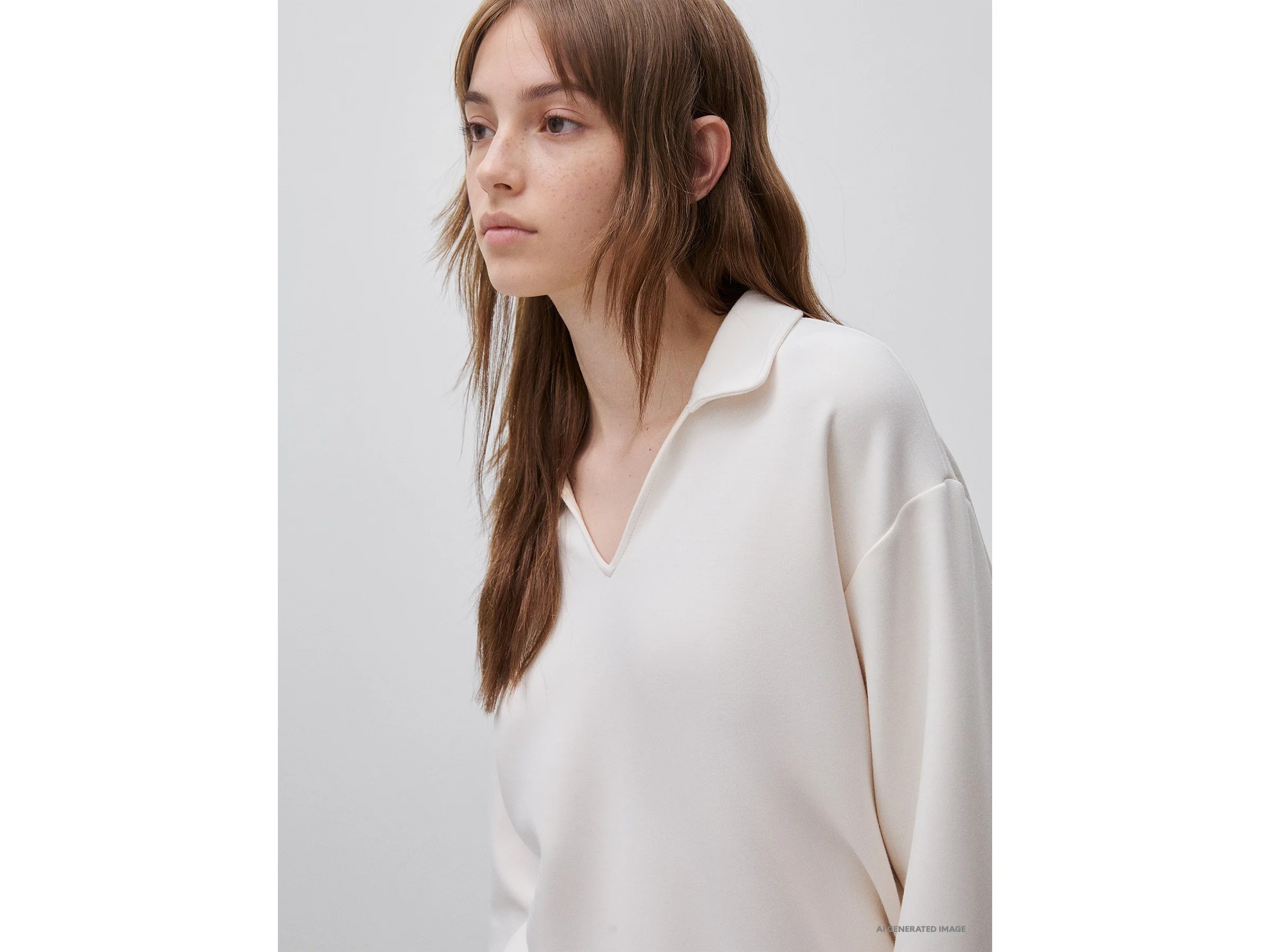Sweat fluide à col polo – Image 4