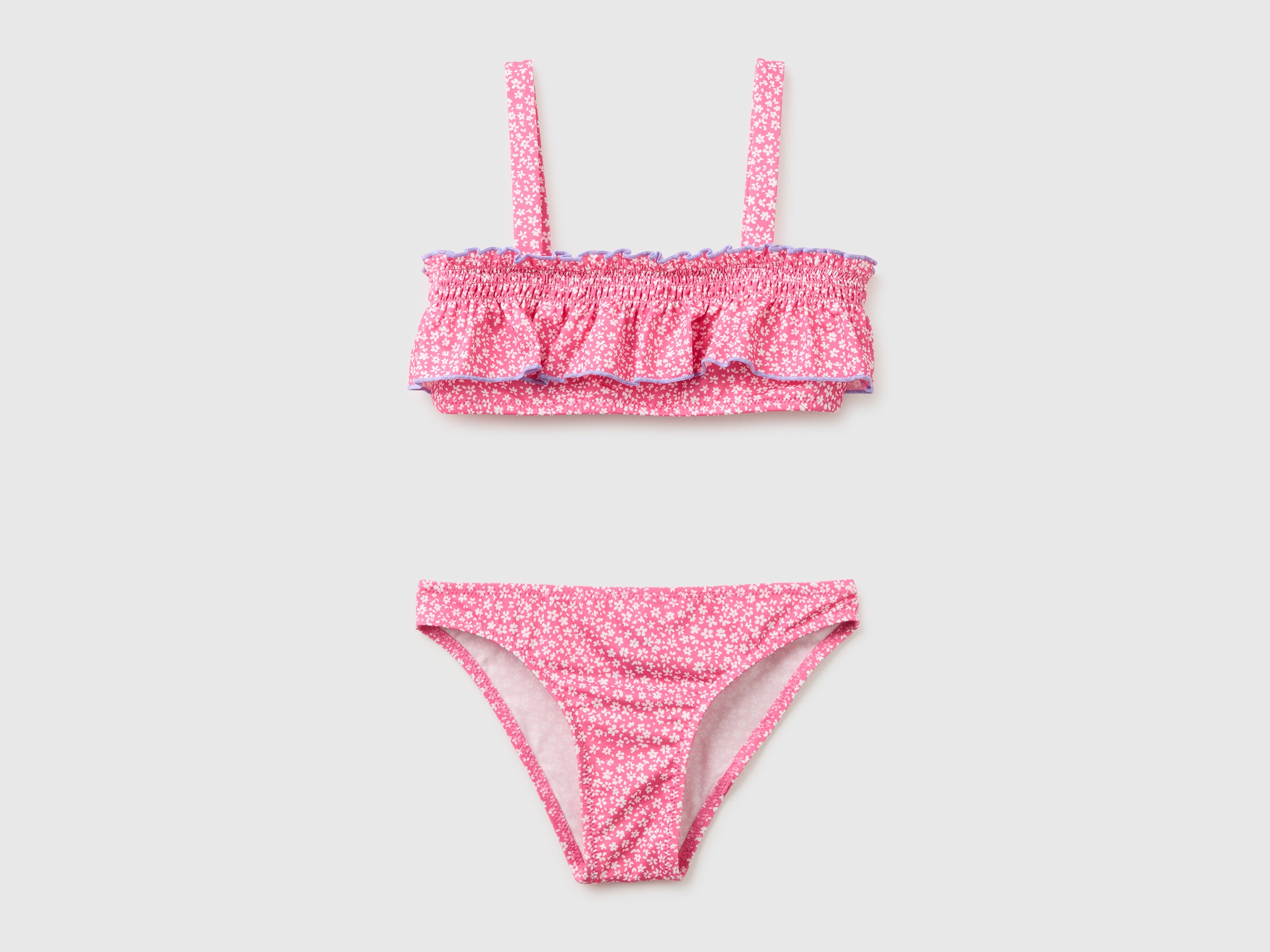 Bikini fleuri à volants Bikini fleuri à volants