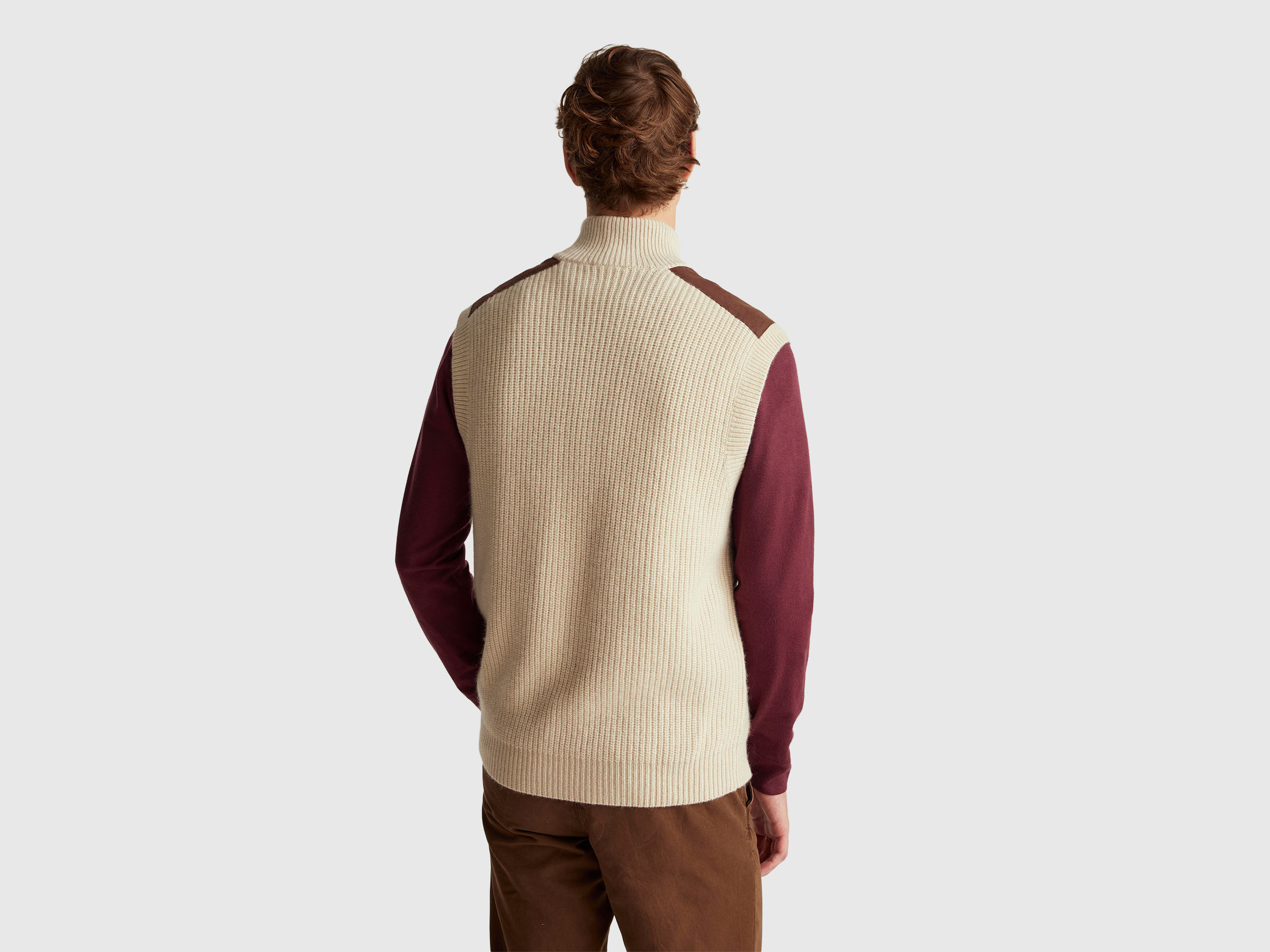 Gilet zippé en mélange de laine – Image 2