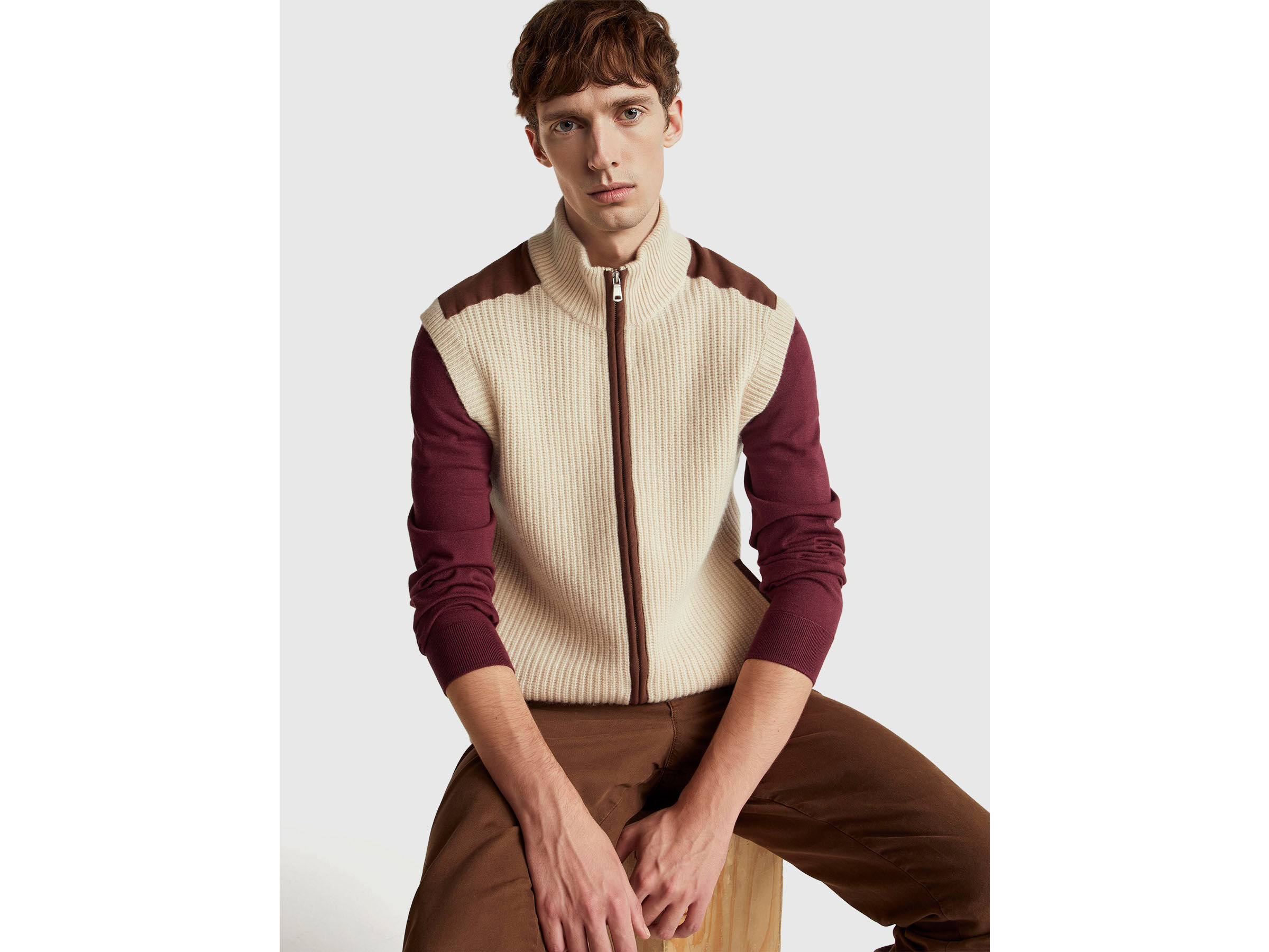 Gilet zippé en mélange de laine – Image 3
