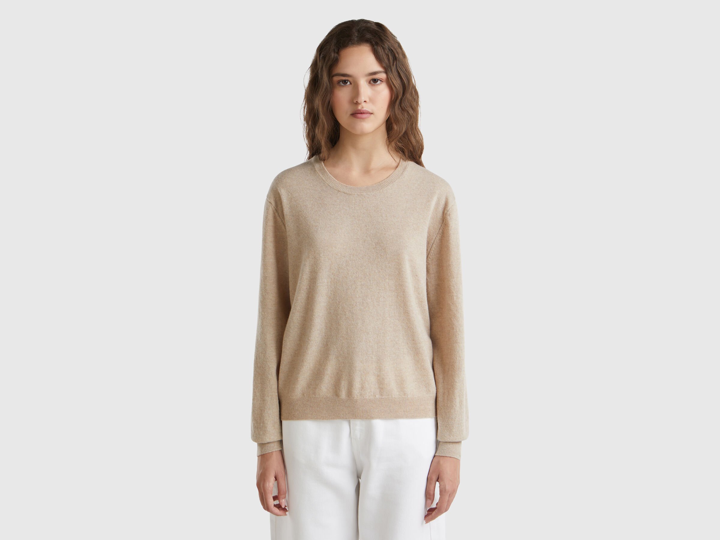 Pull coupe décontractée en pure laine mérinos Pull coupe décontractée en pure laine mérinos