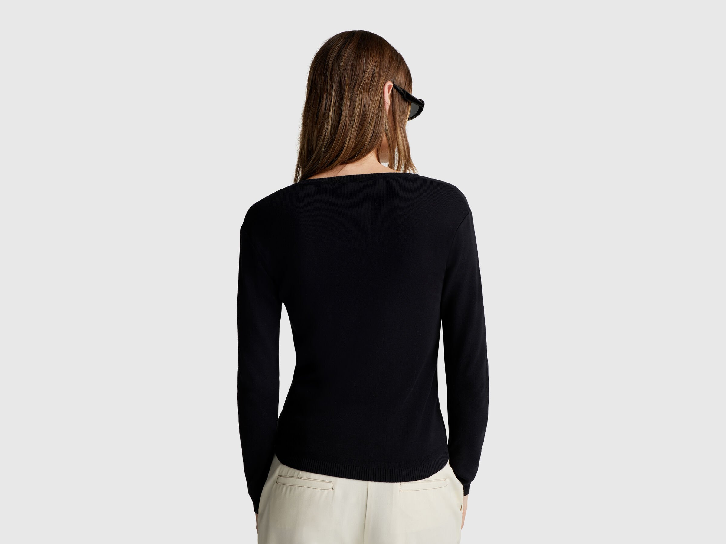Pull col rond en pur coton – Image 2