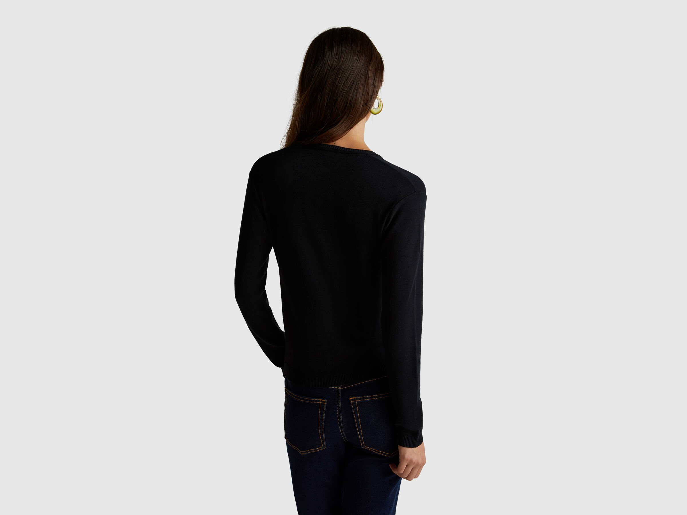 Pull col V en pur coton – Image 2