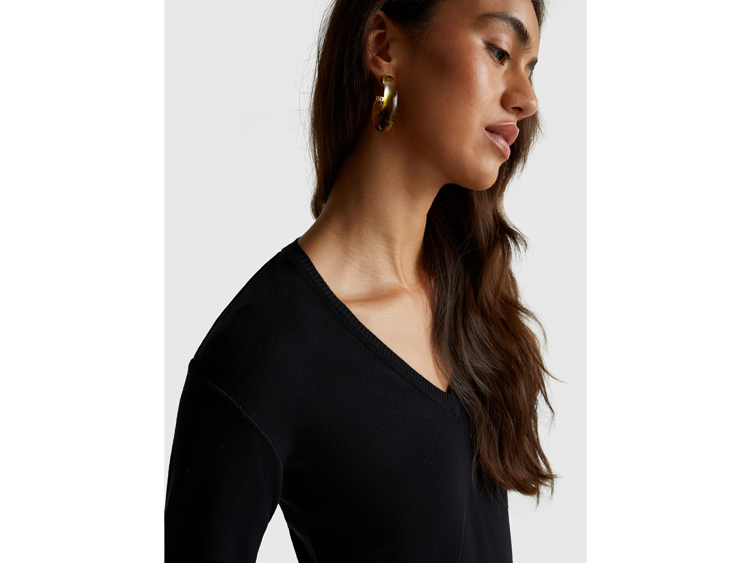 Pull col V en pur coton – Image 4