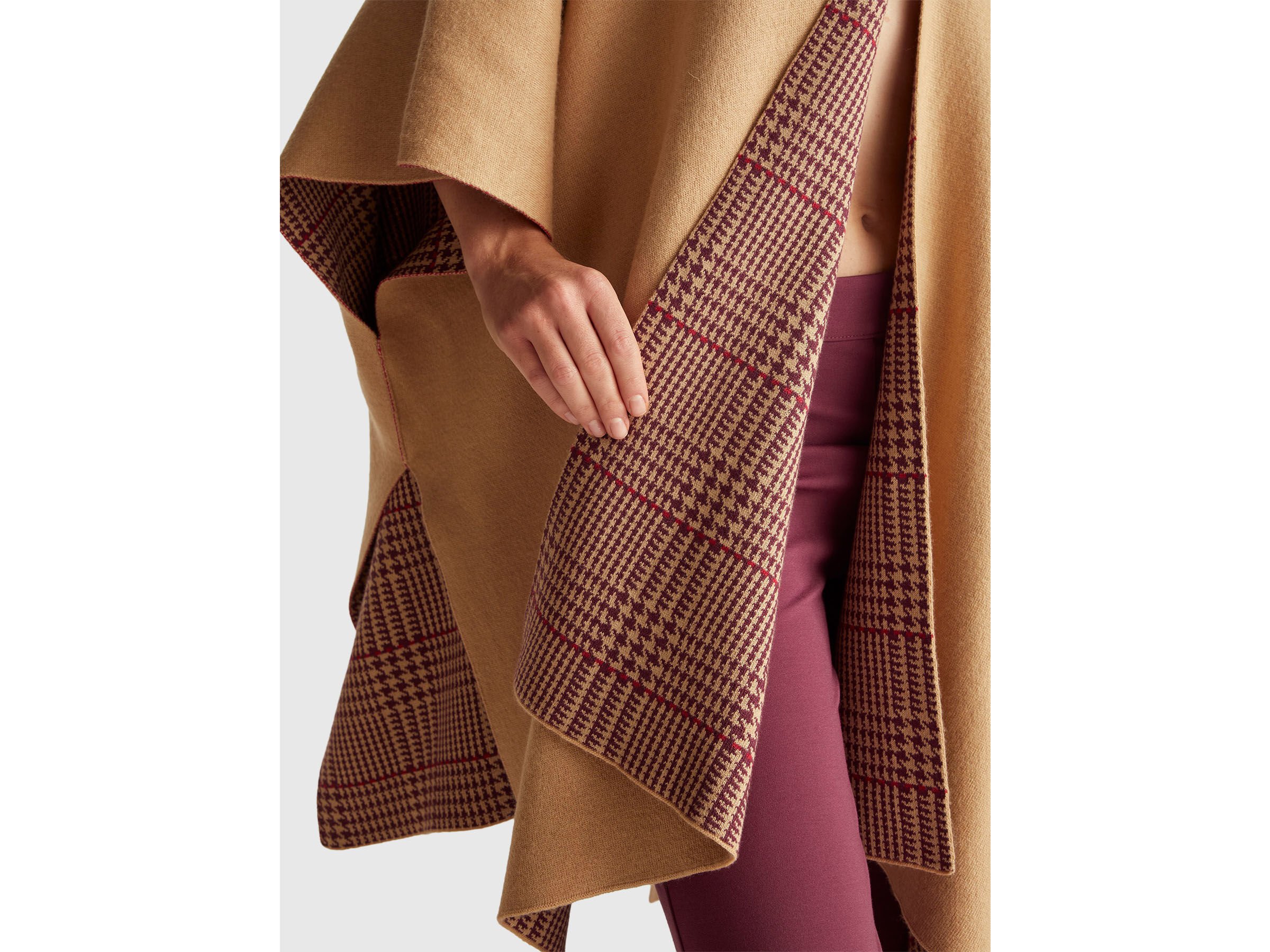 Cape réversible en mélange de cachemire – Image 4